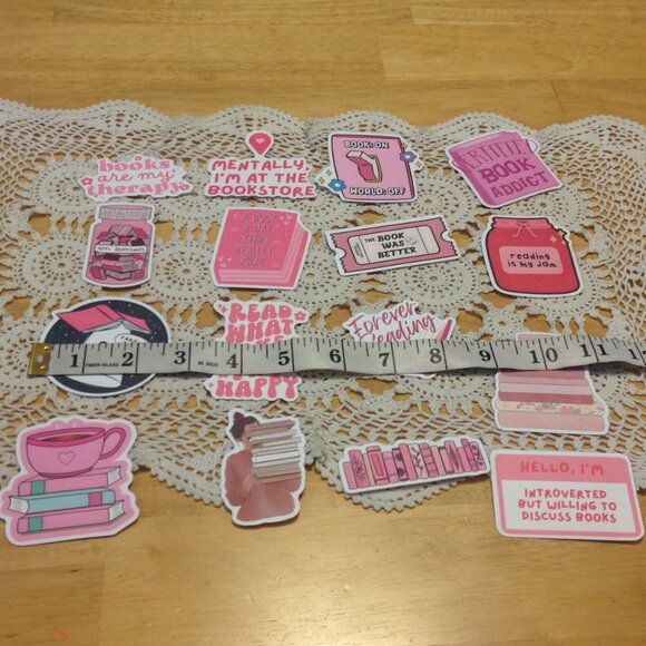 Book Lover's Stickers for locker, computer, book covers, kindle, crafts - Picture 2 of 8